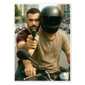 Alvo moto pedestre